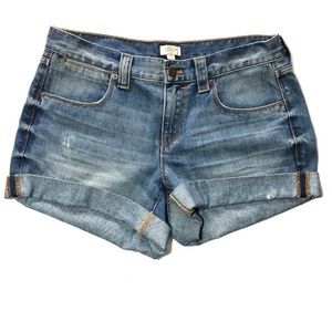 J Crew Womens Rolled Cuff Denim Shorts